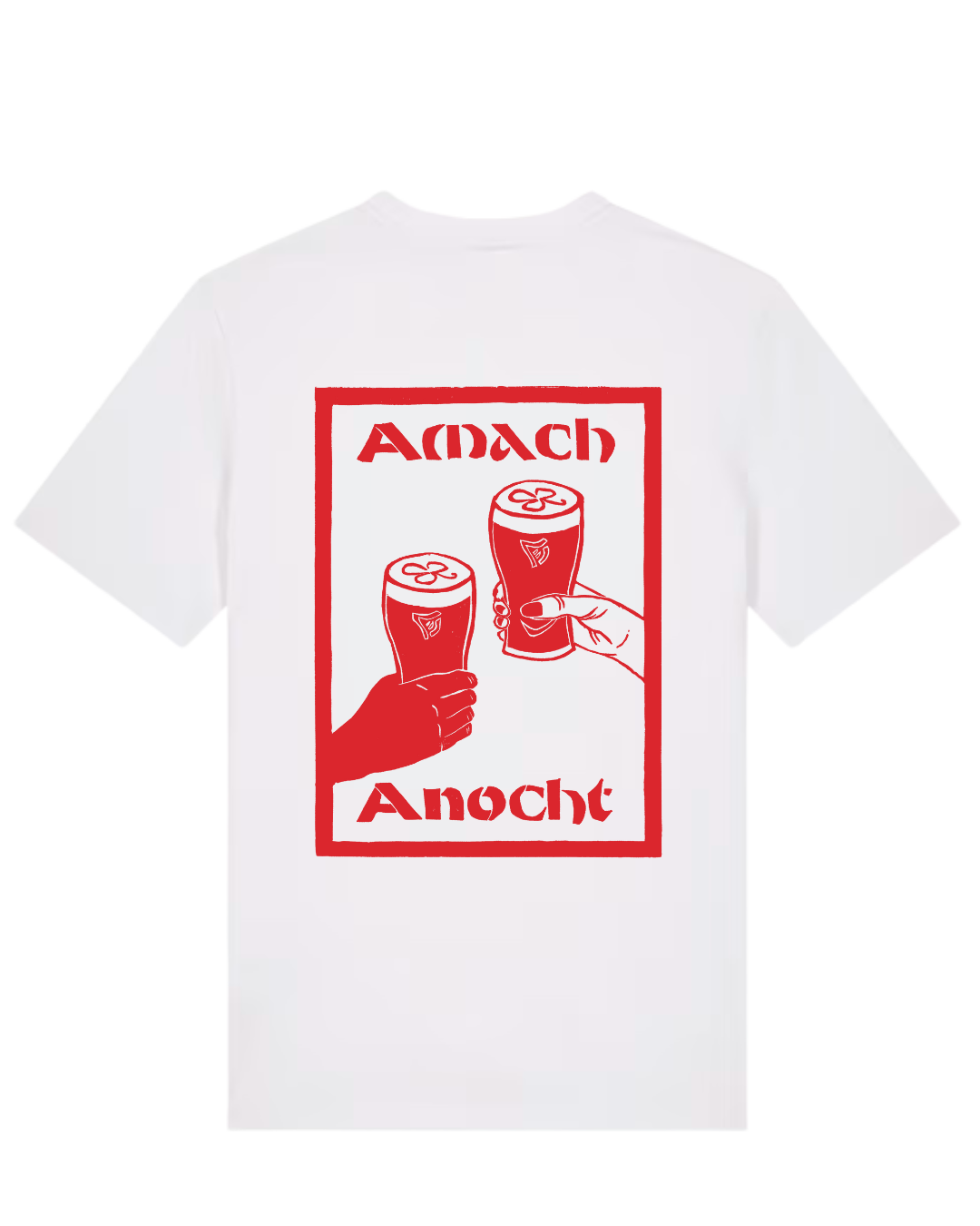 Amach Anocht Tee -  White / Red