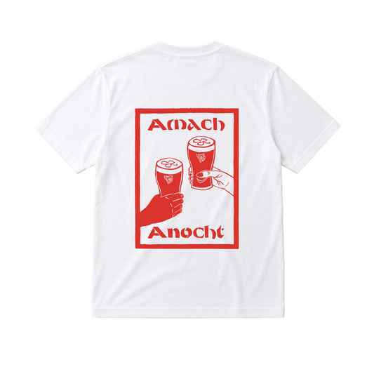 Amach Anocht Tee -  White / Red